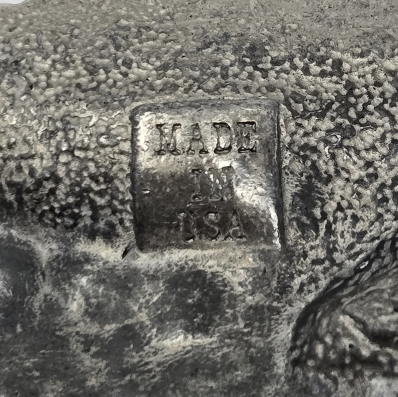 VINTAGE BIG RIG 3D PEWTER METAL BELT BUCKLE TRUCKER TRUCKING MADE IN USA MEN OS - Picture 8 of 11